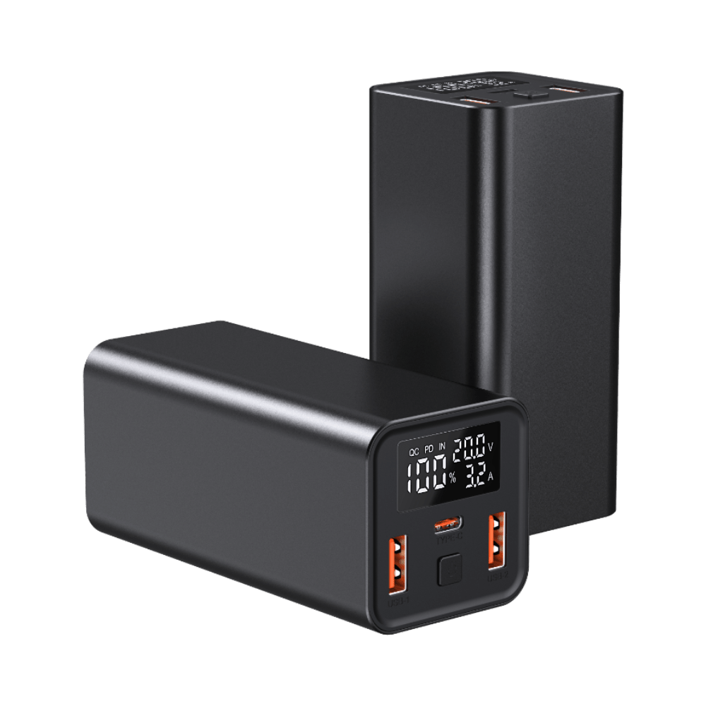 Pulse 65 — Baterie externă 20.000mAh · USB - C 65W · 3 porturi · Aluminiu - Voltres